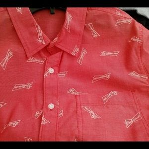 Anheiser Bush Brand Budweiser Tango Red shirt.